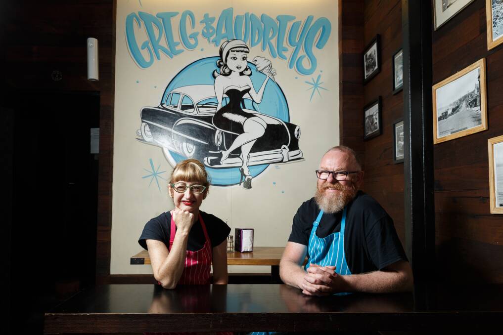 Greg & Audreys: Owners Michelle and Andrew Carloff. Picture: Max Mason-Hubers