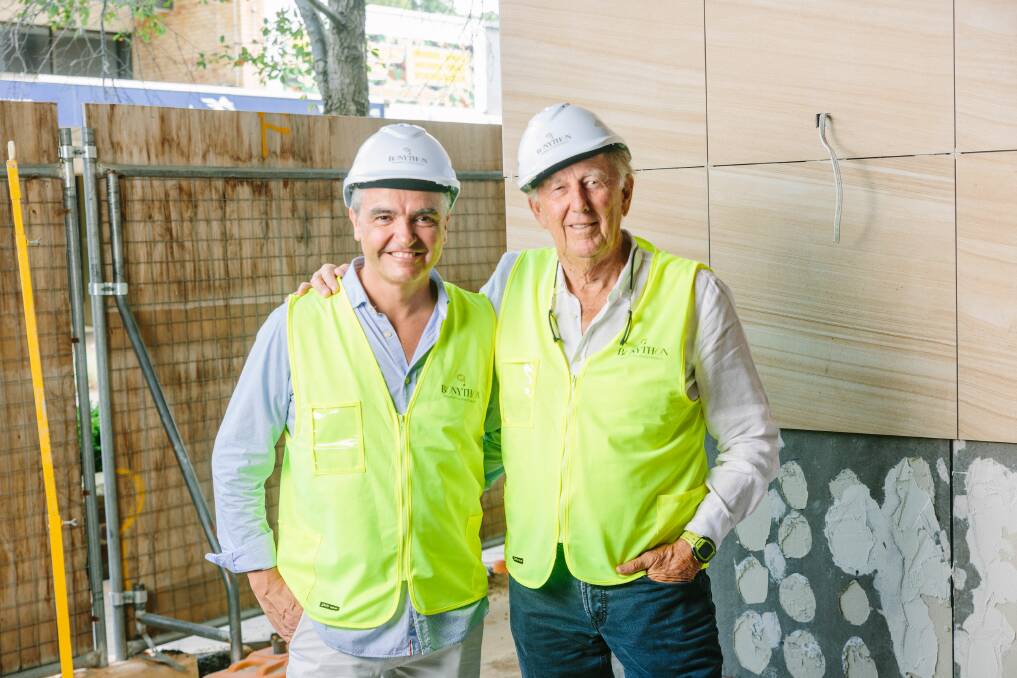 MOVING UP: Chef Sean Connolly and John Singleton at The Bon Pavilion, Bonython Tower, on Mann Street at Gosford. Picture: Supplied