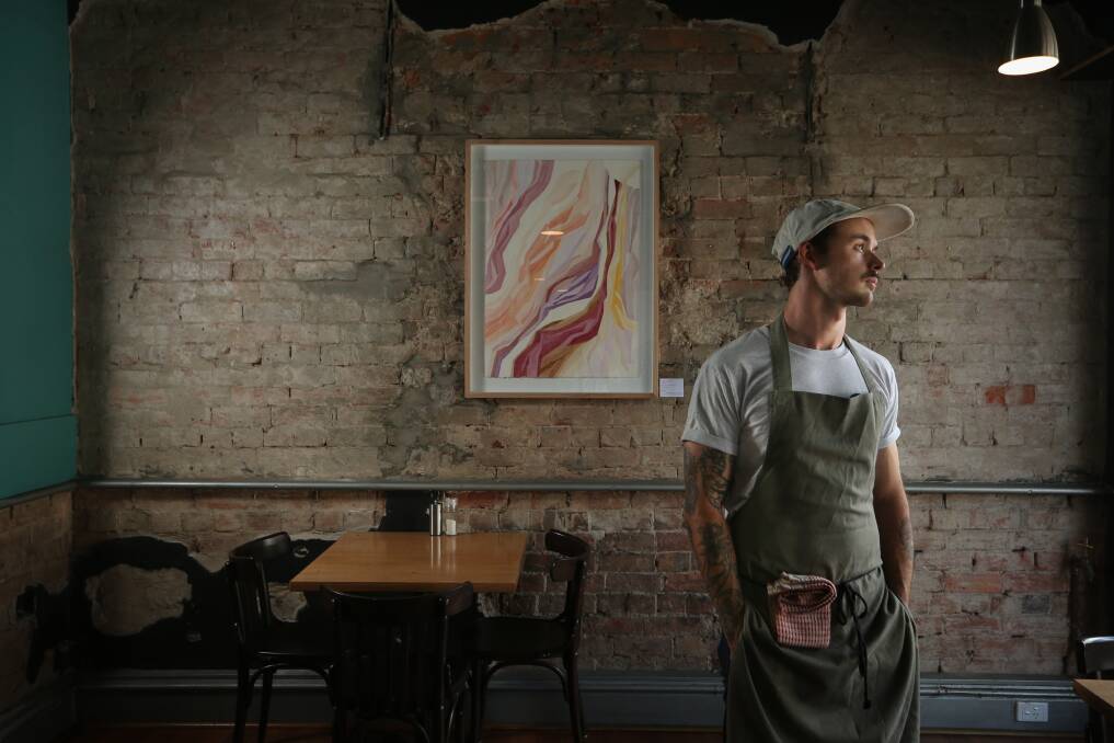KEEN: Lawrence Woodcock and his apprentice run the kitchen at Wil & Sons. Picture: Simone De Peak