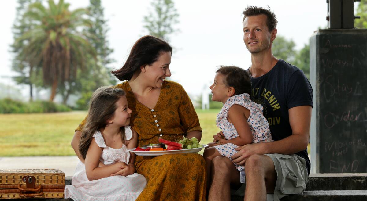 HAPPY AND HEALTHY: Dr Bryce Fleming and his family, wife Alison and children, from left, Mali, 6, and Jasmine, 4.  Picture: Simone De Peak