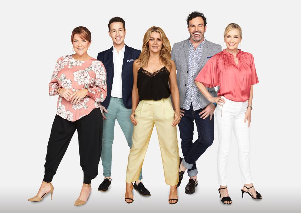 IT'S BACK: Changing Rooms stars Dr Naomi Findlay, Chris Carroll, Natalie Bassingthwaighte, Tim Leveson and Jane Thomson. 