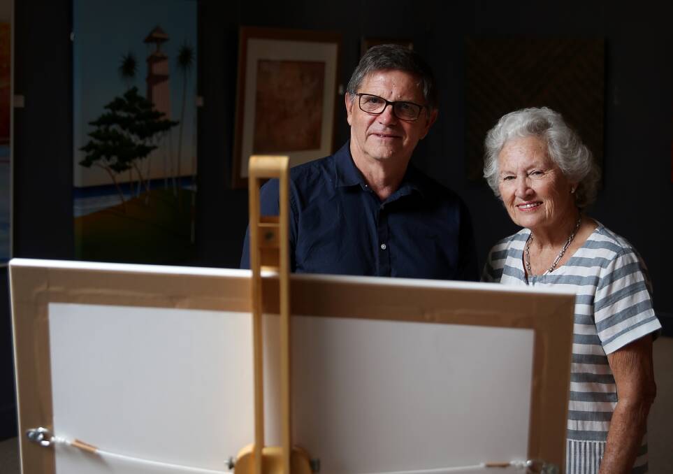ON BOARD: Jenny Varley and art judge Mark Widdup. Picture: Marina Neil