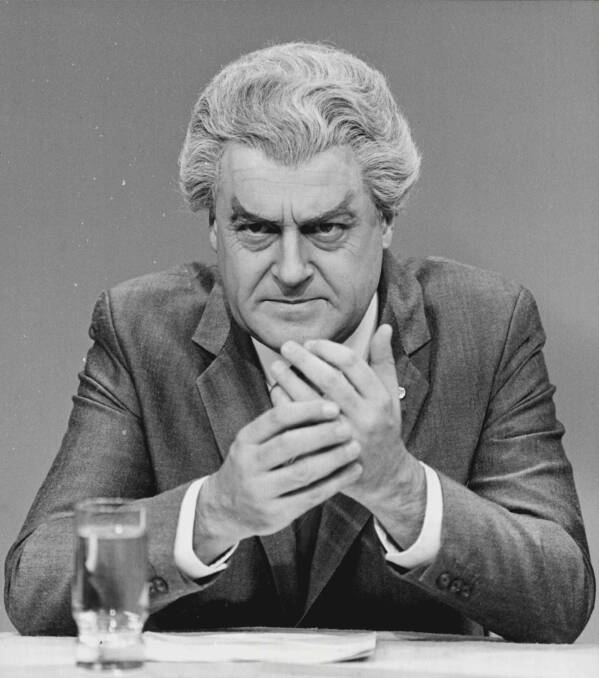 TALENT: Max Gillies as Bob Hawke in The Gillies Report. He stars in Senior Moments 2.