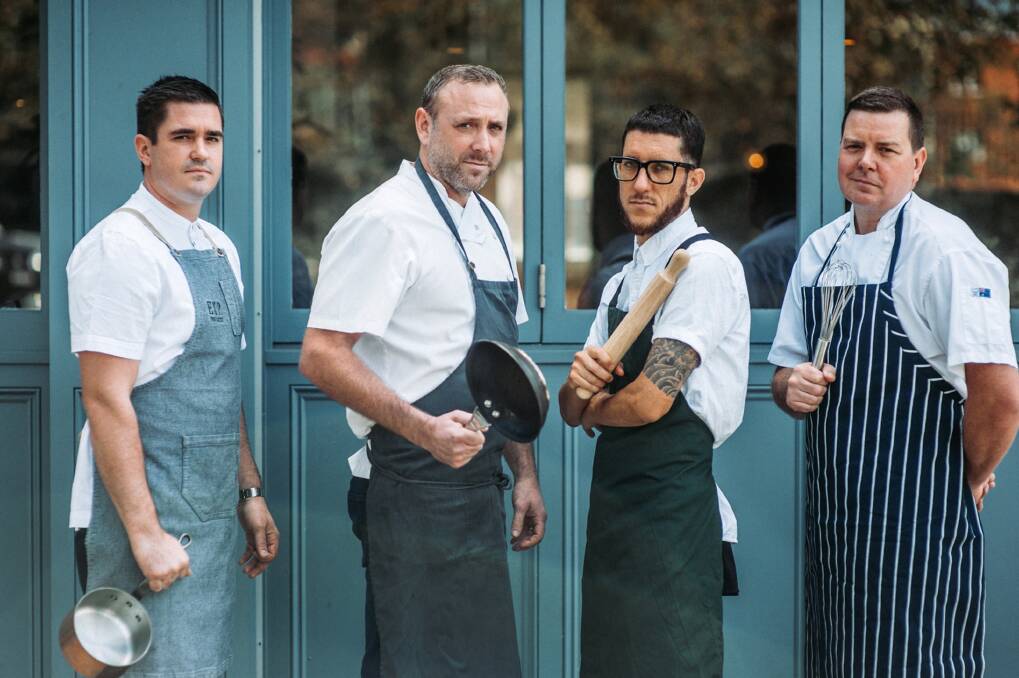 TALENT: Frank Fawkner, Joel Bickford, Mitch Orr and Hamish Watt are taking part in this year's Food Fight on June 18. Picture: Dominique Cherry