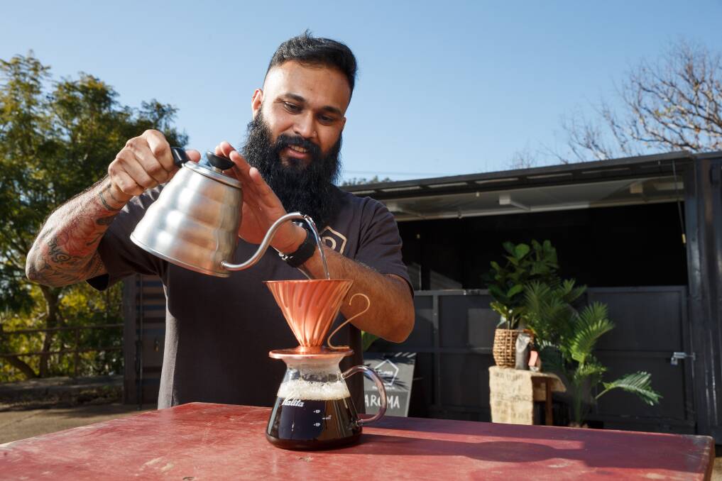 Kunaal Singh, from Danes Specialty Coffee in Sydney, will be at Maitland Aroma Coffee & Chocolate Festival this weekend. Picture: Max Mason-Hubers