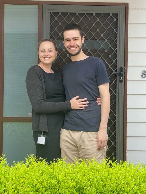 New homeowners: Megan Reibel and Boyd Cooper. 
