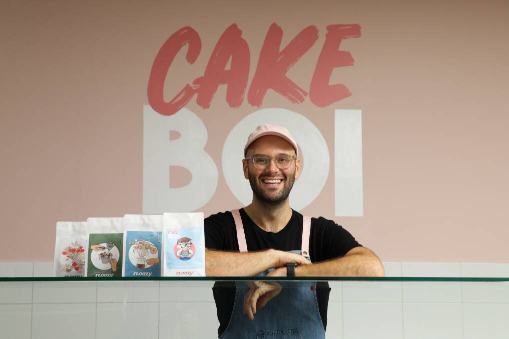 Reece Hignell at his Hamilton bakery, Cakeboi. Picture: Jonathan Carroll