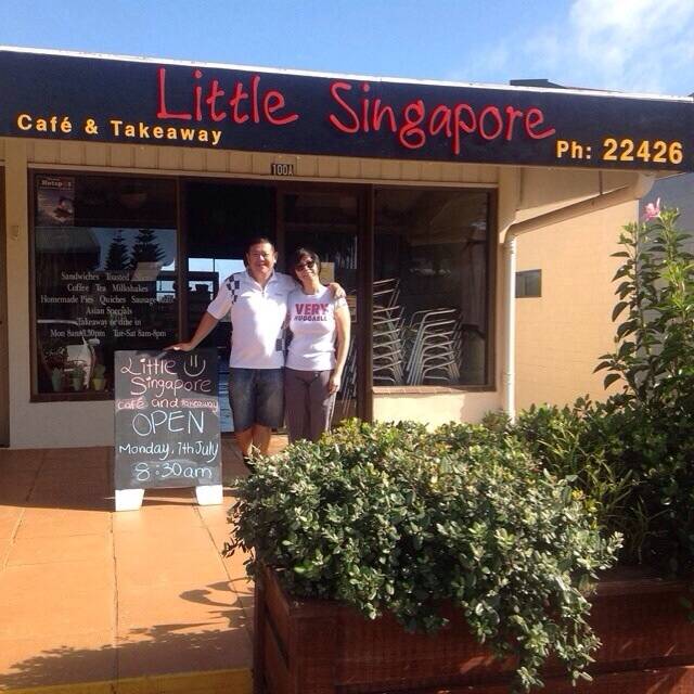 Simon and Tina Lee at their Little Singapore restaurant on Norfolk Island. 