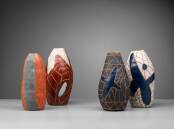 Stoneware by Kunmanara Carroll: Kiwirrkura, Ininti and Yumari, 2020. Picture:
Grant Hancock