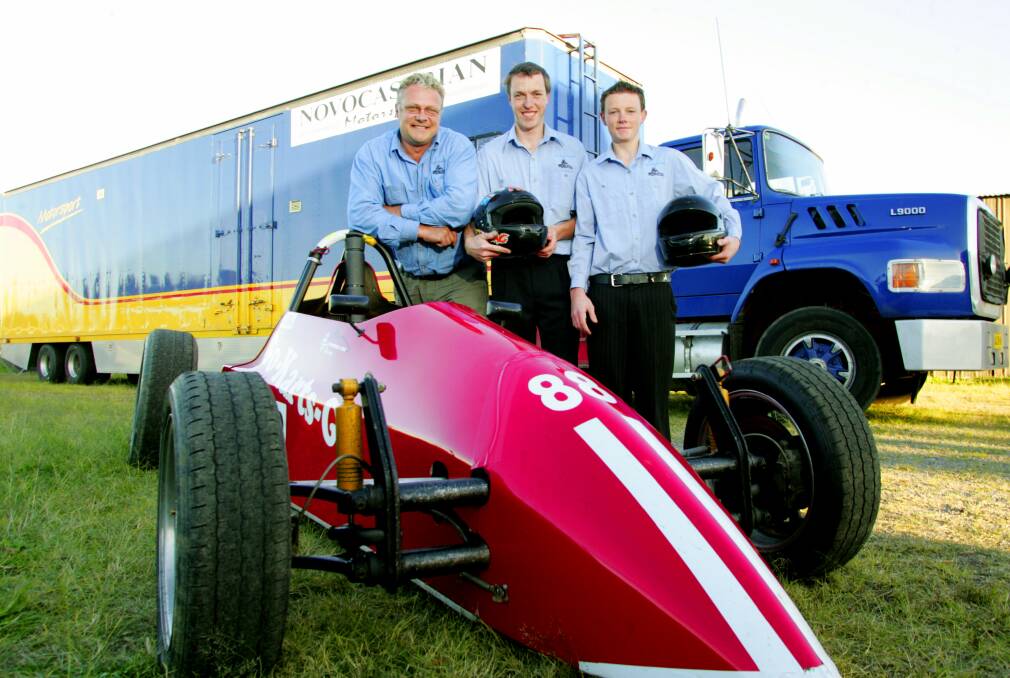 FAMILY RACERS: Wayne, Drew and Aaren Russell in 2008. 
