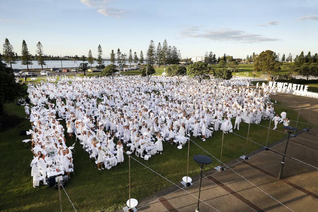 Last year's Le Diner En Blanc in Newcastle. Picture by Chris Elfes