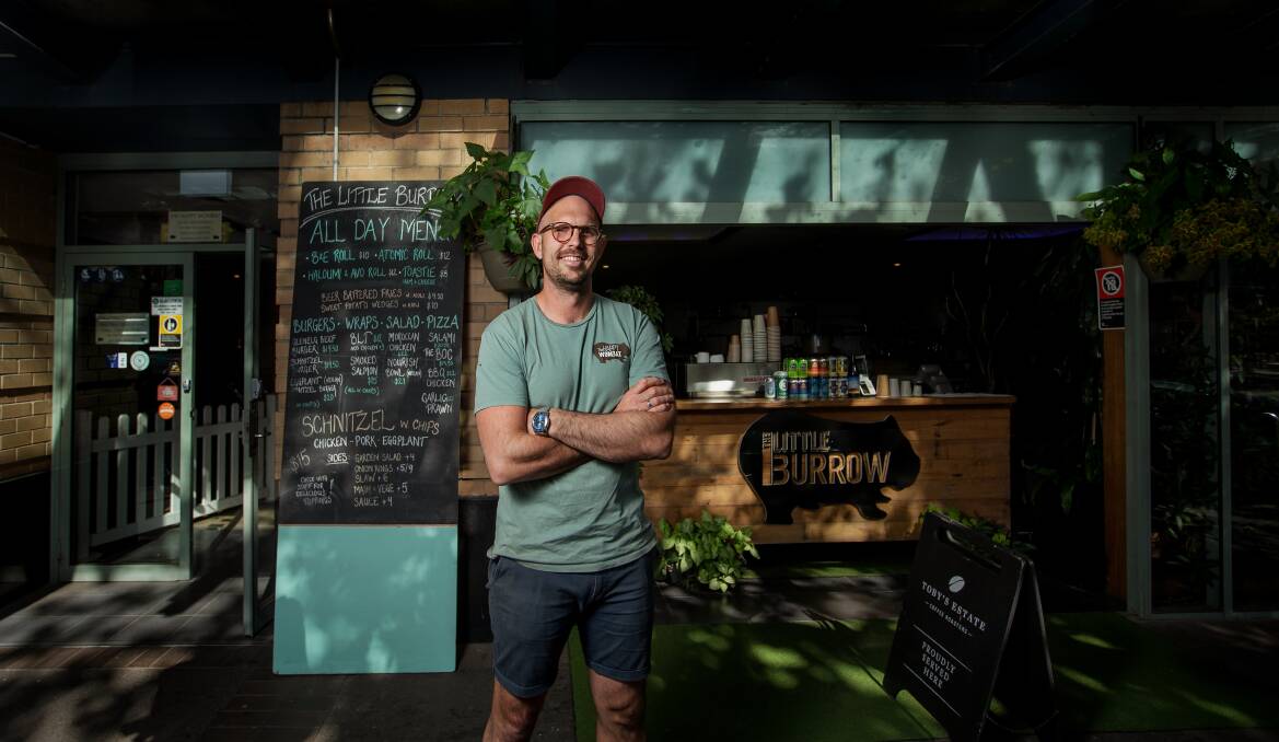 Luke Tilse, owner of The Happy Wombat, is keen to open the doors to his Newcastle bar and restaurant on May 15. Pictures by Marina Neil