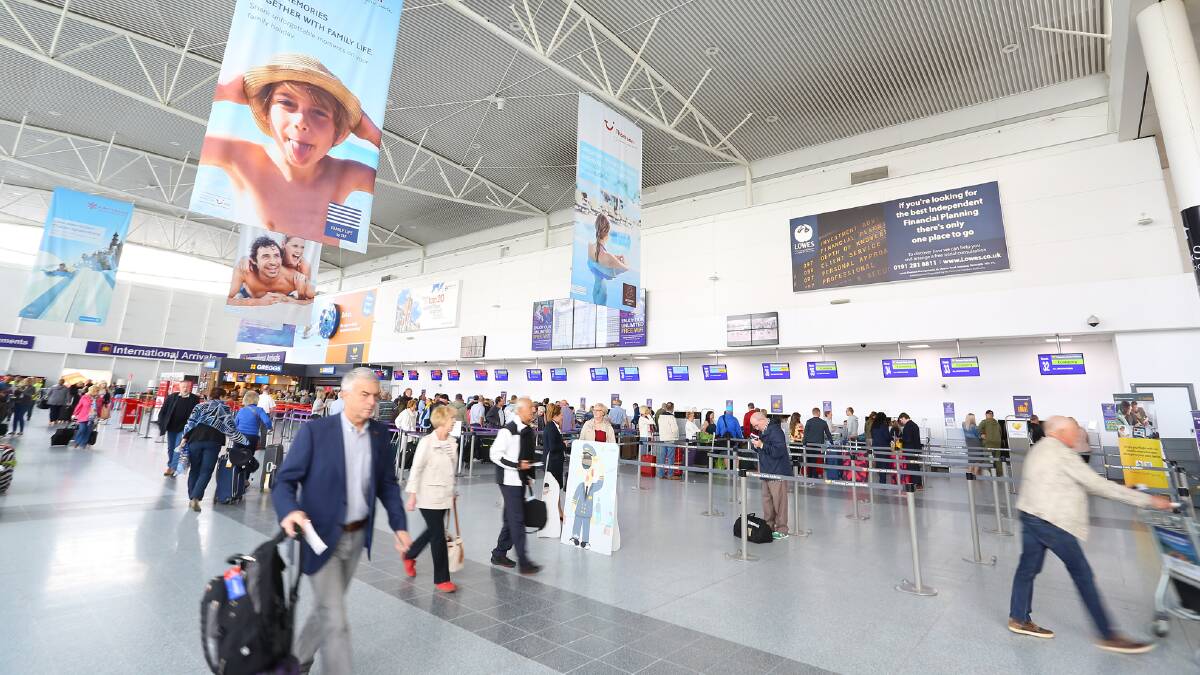 The airport check-in had its busiest February in four years. Picture supplied by Newcastle Airport