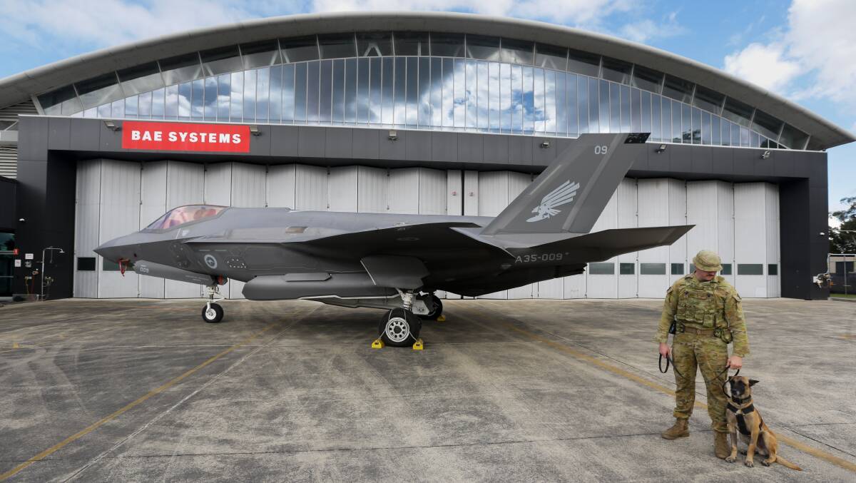 The Williamtown BAE hangars will get a huge upgrade to accommodate the new F-35 fleet. Picture by Jonathan Carroll