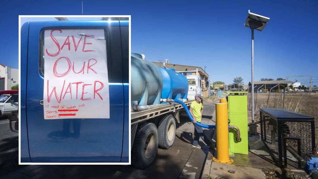 Manilla residents are blocking the town's bulk water filling station