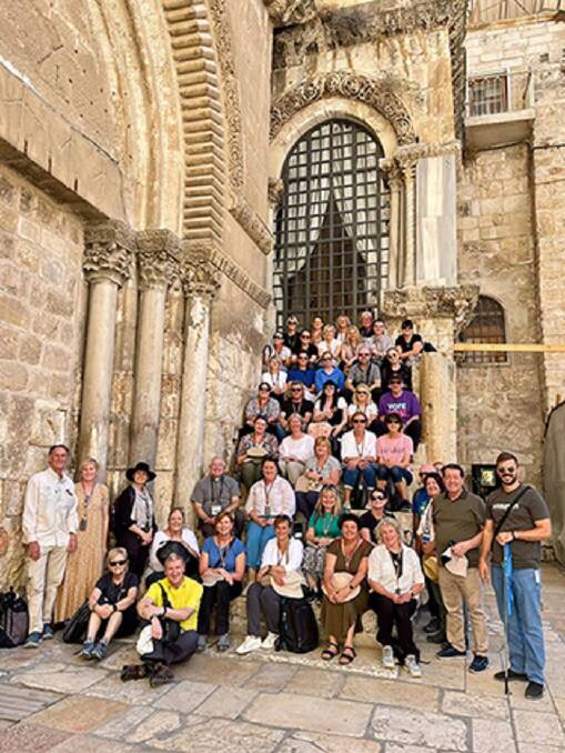 A group of Hunter teachers and principals, of the Catholic Diocese of Maitland-Newcastle, in Israel shortly before the invasion. Picture supplied 