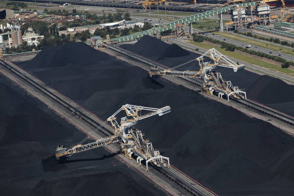 AROUND THE CLOCK: A view of Newcastle's coal loading operations.
