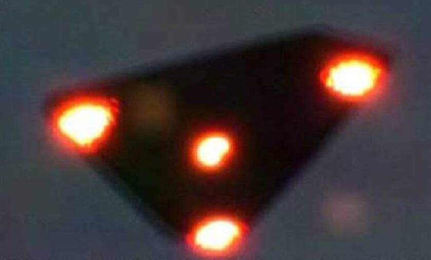 A photo of a UFO spotted in Belgium.  