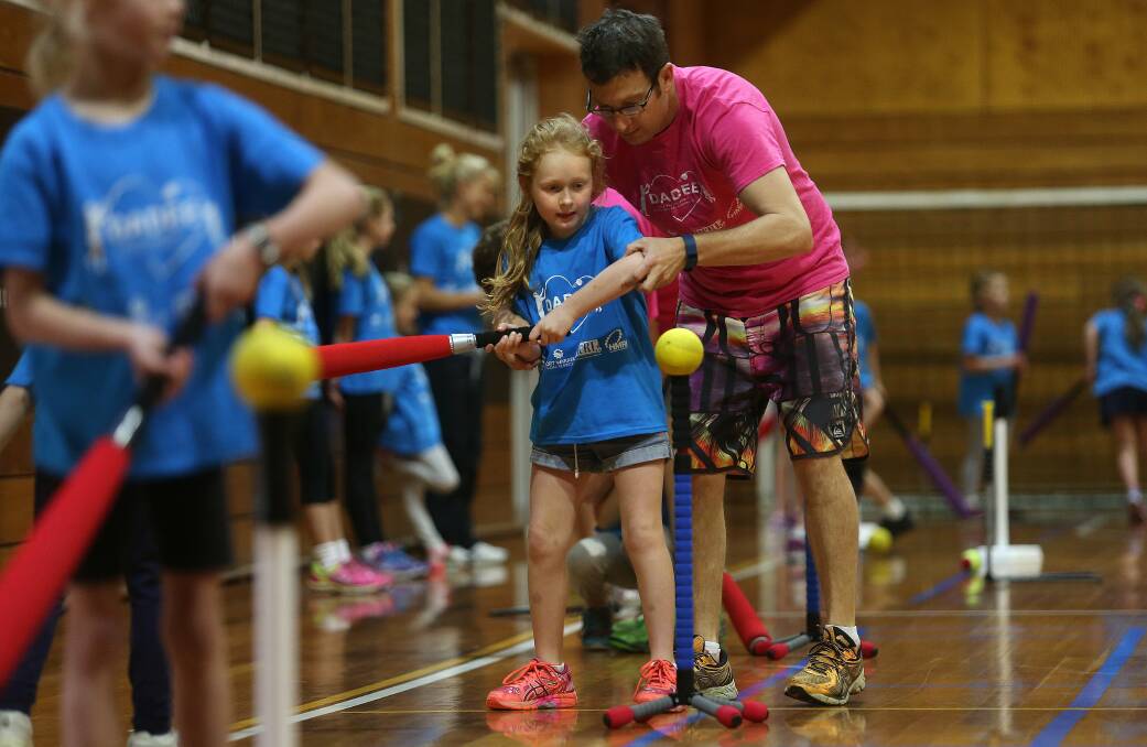 Girl Power: A University of Newcastle program improves girls' self-esteem, resilience, sport skills and physical activity levels. Picture: Marina Neil  

