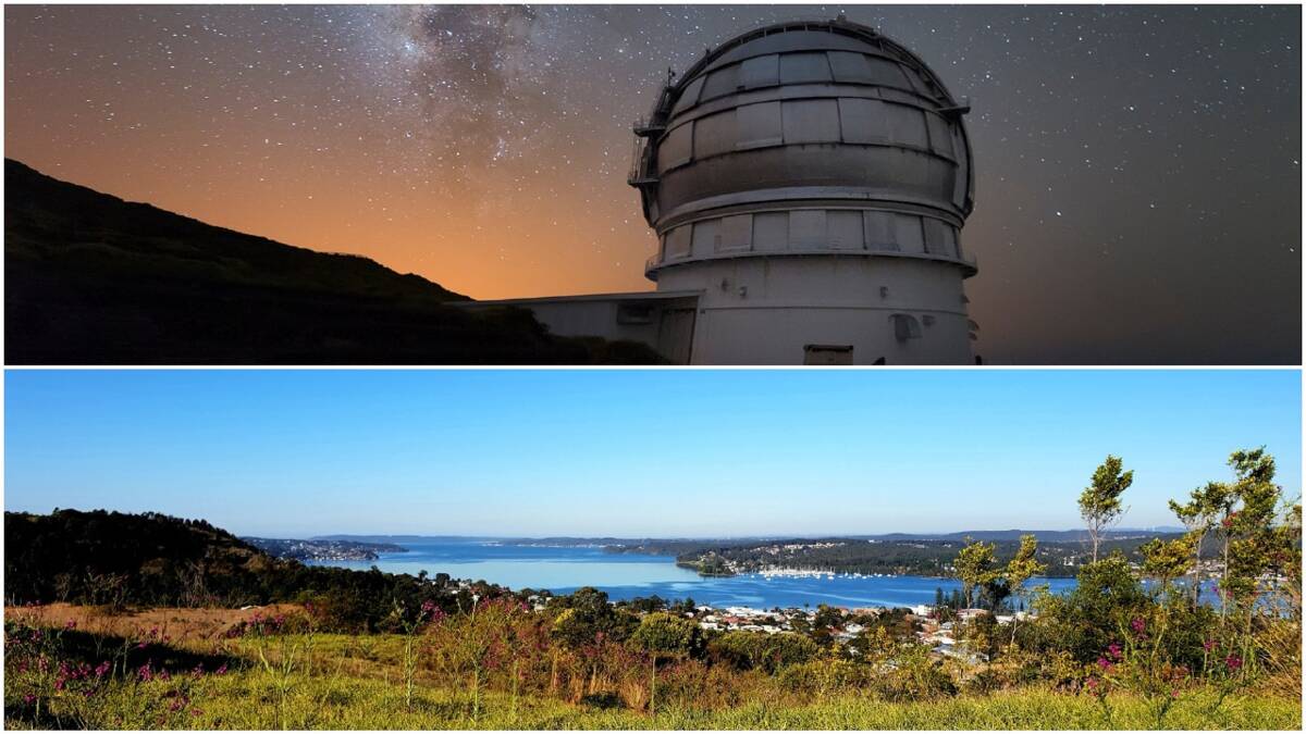 Stargazing: Munibung Hill (below) would be a top spot for an observatory and planetarium. The observatory above is in Spain. 