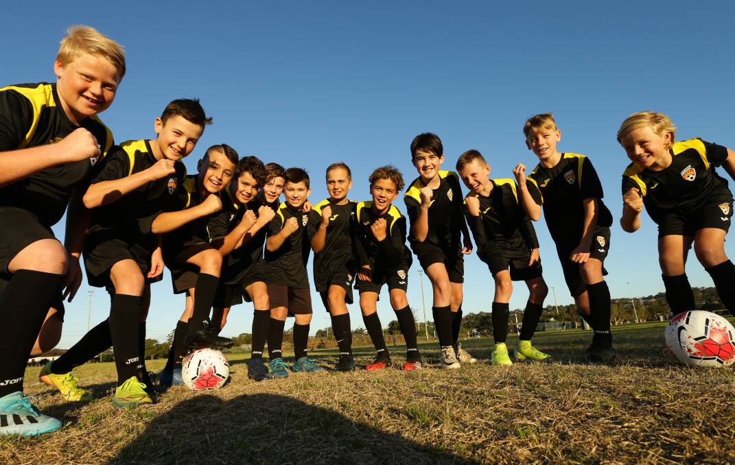 Pumped: Broadmeadow Magic under-12As are looking forward to the return of competitive sport on Saturday. Picture: Jonathan Carroll 