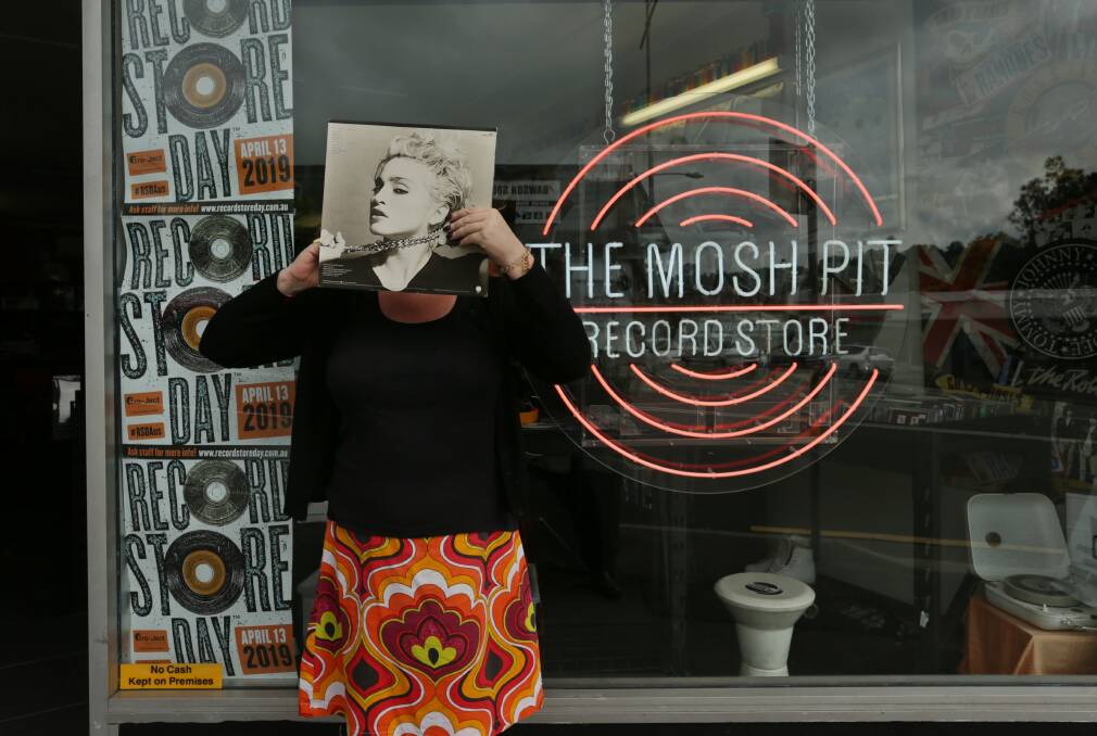 Kellie Jackson, aka Madonna, at The Mosh Pit at Cardiff. Picture: Simone De Peak   