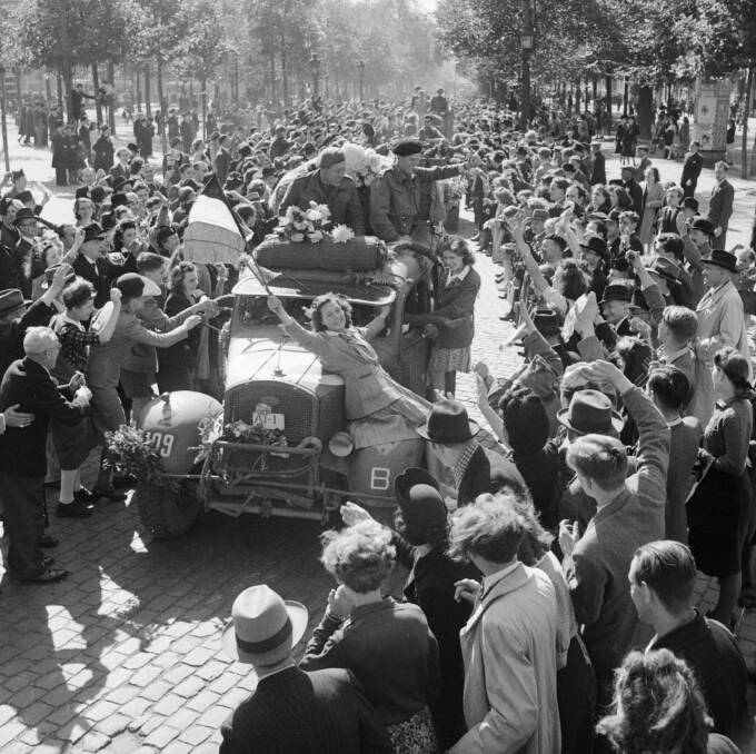 Freedom Awaits: The British Army liberates Brussels on September 4, 1944. Picture: Imperial War Museum 