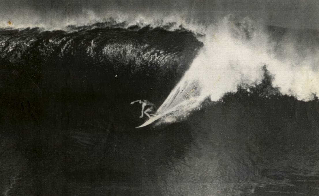 Surf's Up: Mark Richards at the Billabong Pro at Waimea Bay in December 1986. 
