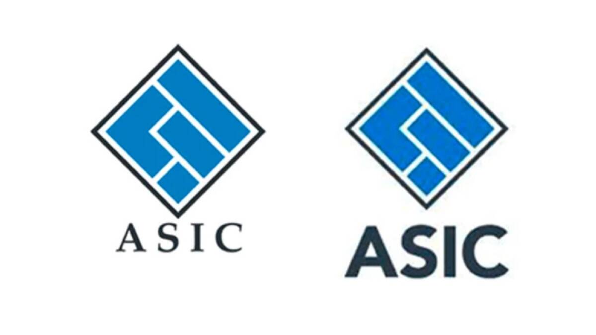 ASIC's new and old logos. 