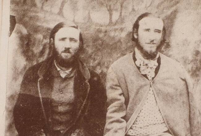 The Clarke brothers in jail in 1867. 