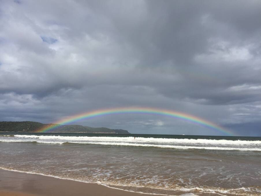 A rainbow at Umina Beach.  