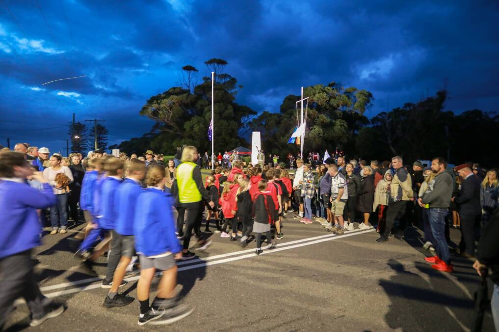 Dudley's dawn service on Anzac Day. 