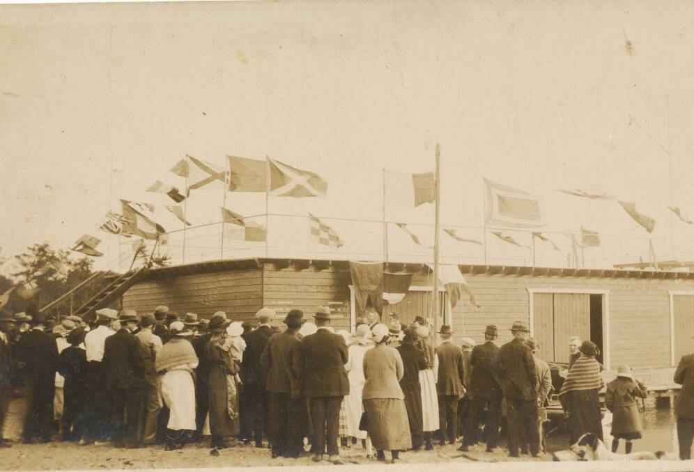 In the Club: The opening of the first club house on Brooks Parade in Belmont on October 6, 1923. 
