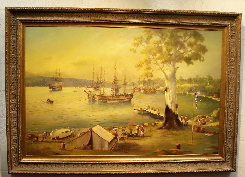 A painting of Sydney Cove in 1788.  