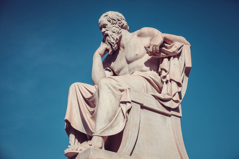 In Thought: Socrates, the ancient Greek philosopher, was a seeker of wisdom. 
