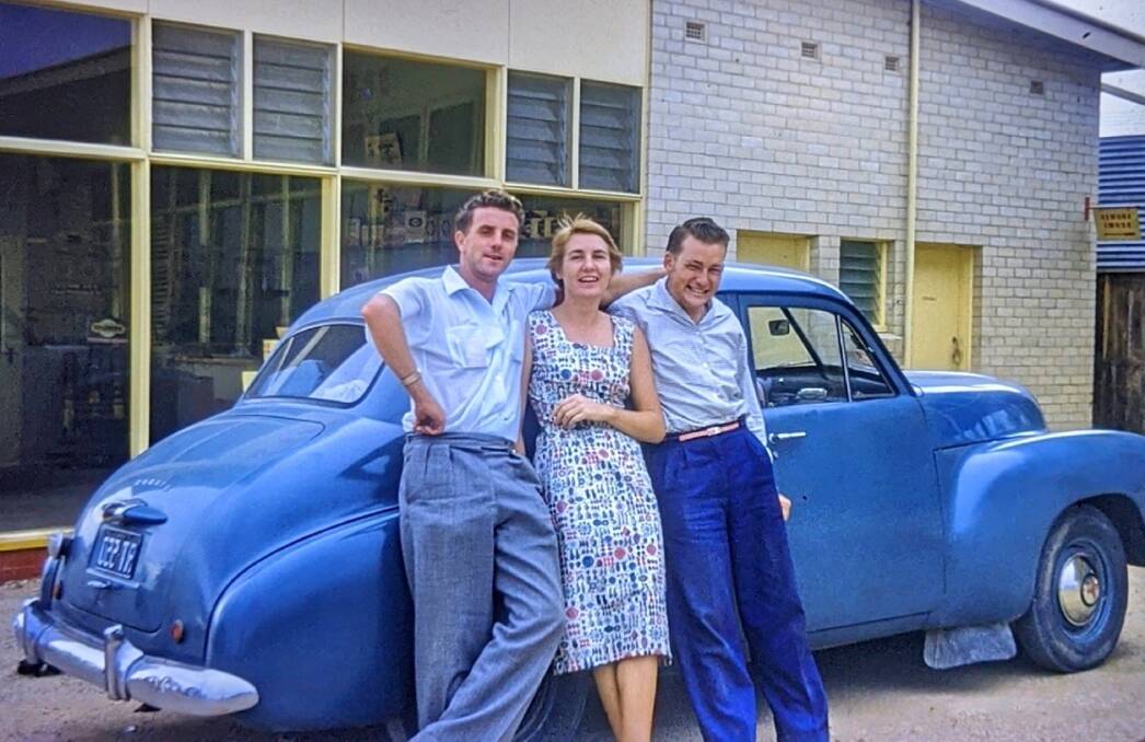 Different Era: Tony Davis (right) with his FJ Holden. The vehicle became the pride of his life. 