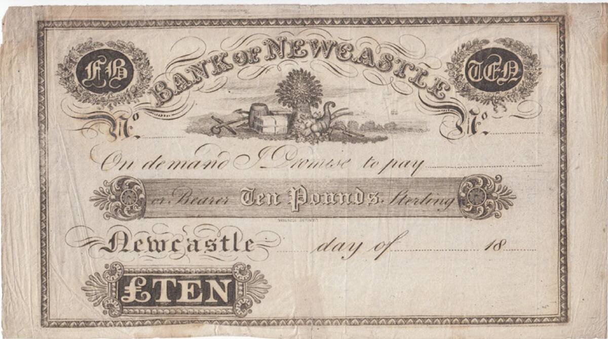 Bank On It: This £10 note from the Bank of Newcastle issued in 1828 is for sale. The auction ends on Sunday. 