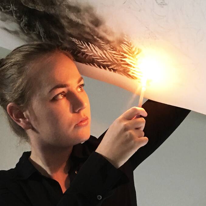 Take The Heat: Fire artist Maegan Oberhardt will show her artwork at Morpeth. 