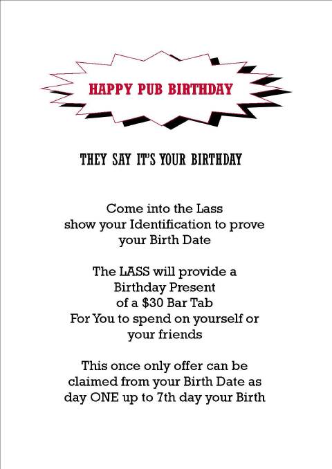 The Lass O'Gowrie Hotel's latest marketing involves a birthday present.  