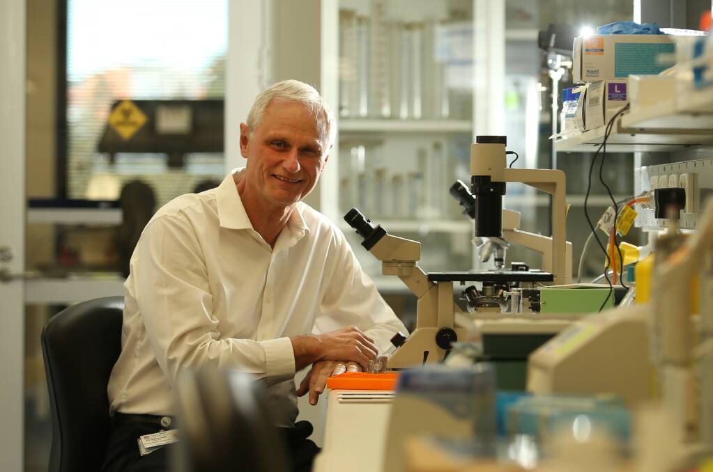 In The Lab: Professor Nick Talley said the research had just begun. Picture: Marina Neil 