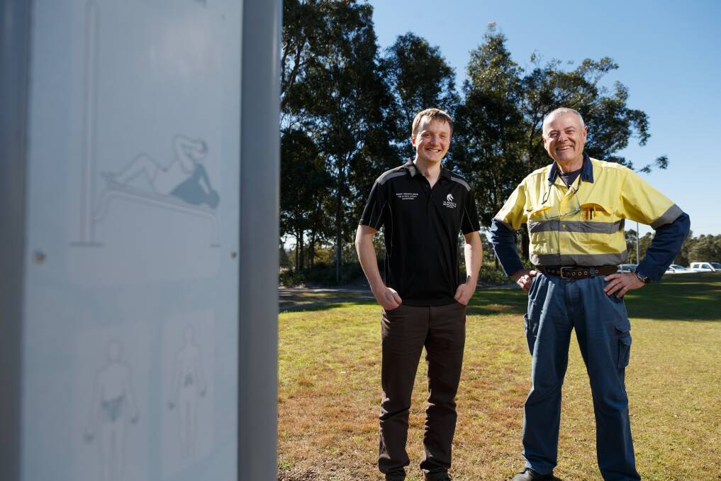 Picture of Health: Researcher Myles Young runs the SHED-IT program at University of Newcastle. Jim Todhunter has made long-term gains from the program. New recruits are now needed. Picture: Max Mason-Hubers 