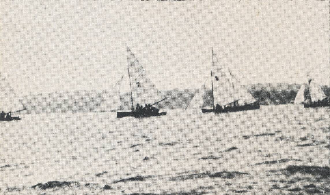 Set Sail: Skiffs sailing in the club's first race in 1922. 