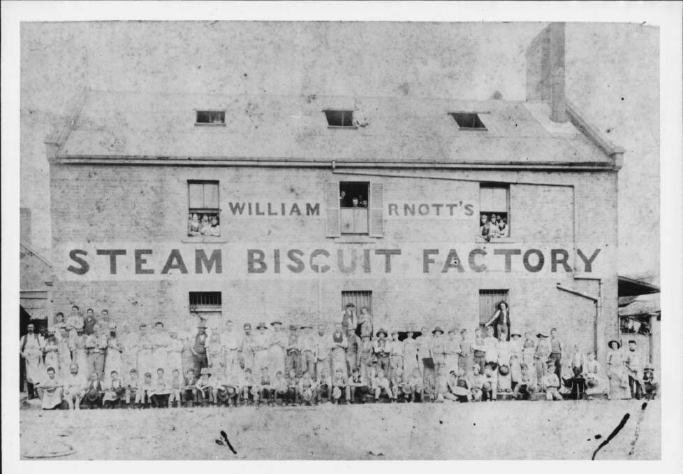 The William Arnott's Steam Biscuit Factory in Cooks Hill. 