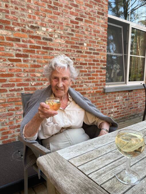  Cheers To That: Janine celebrating the return of her mother's letter with a glass of wine. 