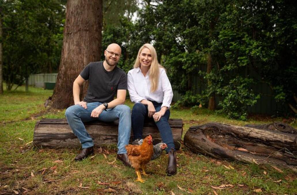 In the Race: Liberal candidate for Paterson Brooke Vitnell with her husband Julian Leembruggen at their Medowie property. Mr Leembruggen is a media adviser to Scott Morrison. 