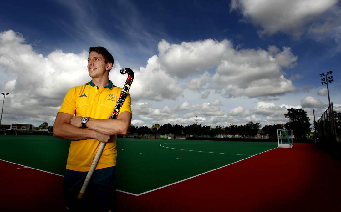 Simon Orchard at Broadmeadow hockey centre in 2013. 