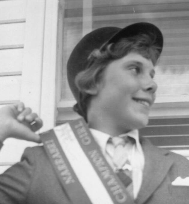 Ruth in 1957 as a champion horse rider. 