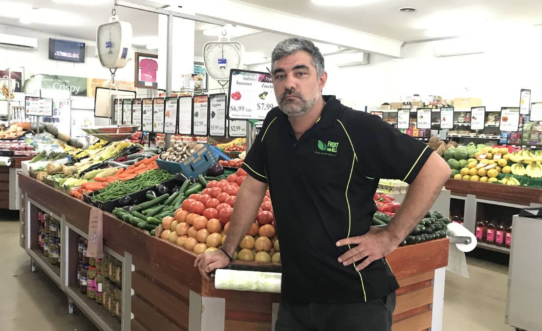 Price Point: Greengrocer Nick Hagistefanis says vegetable prices will keep falling and return to normal, as panic buying continues to ease. Picture: Soula Vlandis 