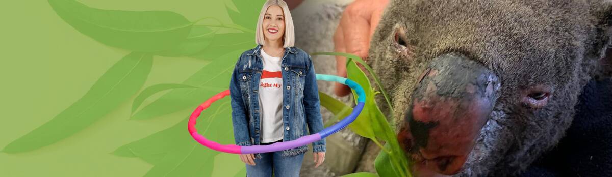 Twirl and Whirl: Radio personality Jade Leeder will attempt to hula hoop for 105 minutes to raise money for koalas. 