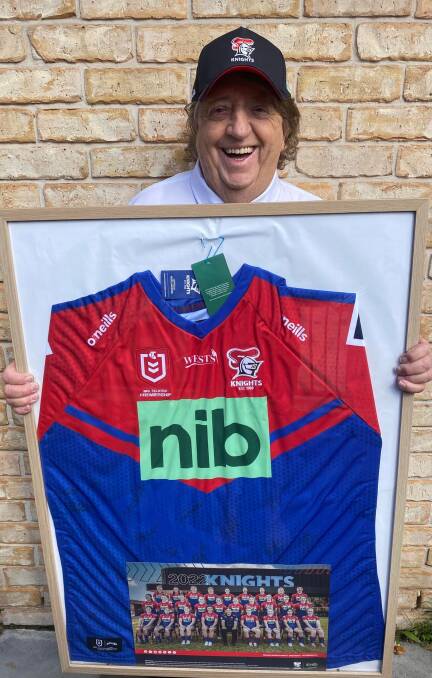 Phil Mahoney will auction a signed Knights women's jersey. Picture supplied 